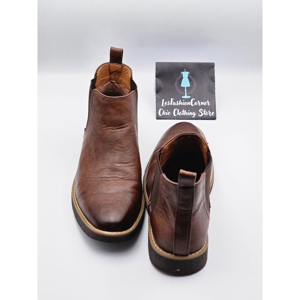 Deer Stags Men's Brown Vegan Leather Rockland Chelsea Boots Size 8M 2163 - Picture 12 of 16